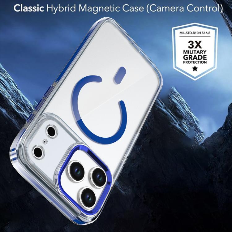 For iPhone 17 Pro Max Qicai Two-color Transparent Magnetic Phone Case