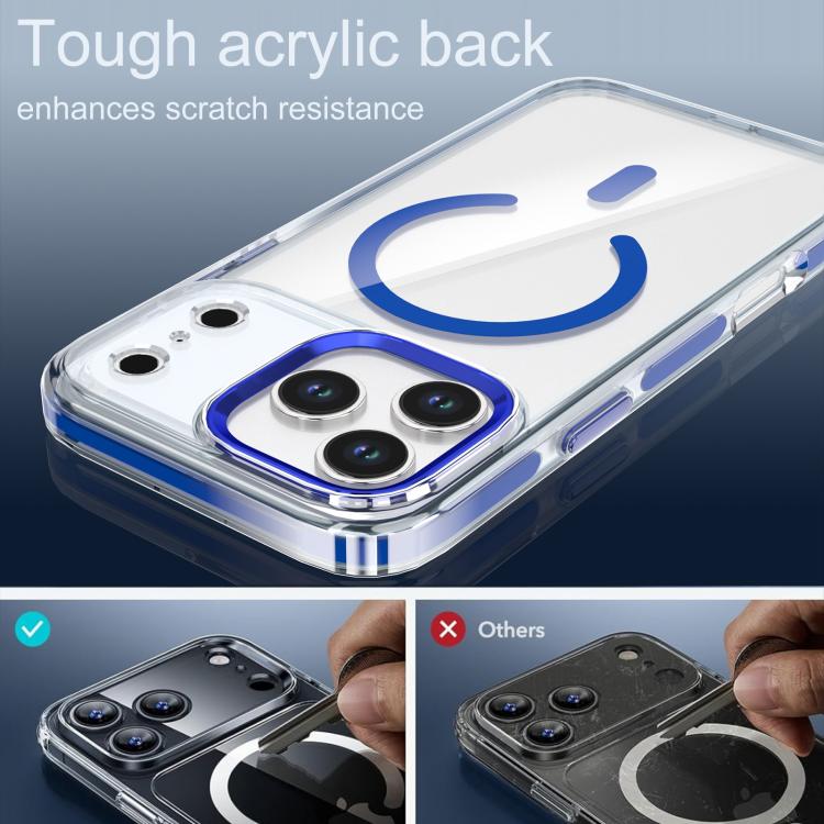 For iPhone 17 Pro Max Qicai Two-color Transparent Magnetic Phone Case