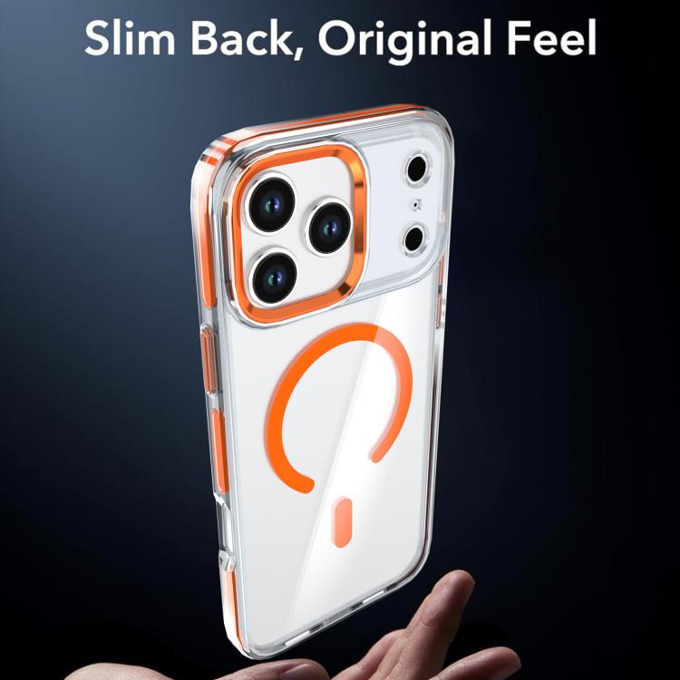 For iPhone 17 Pro Qicai Two-color Transparent Magnetic Phone Case