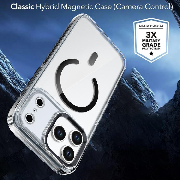 For iPhone 17 Pro Qicai Two-color Transparent Magnetic Phone Case
