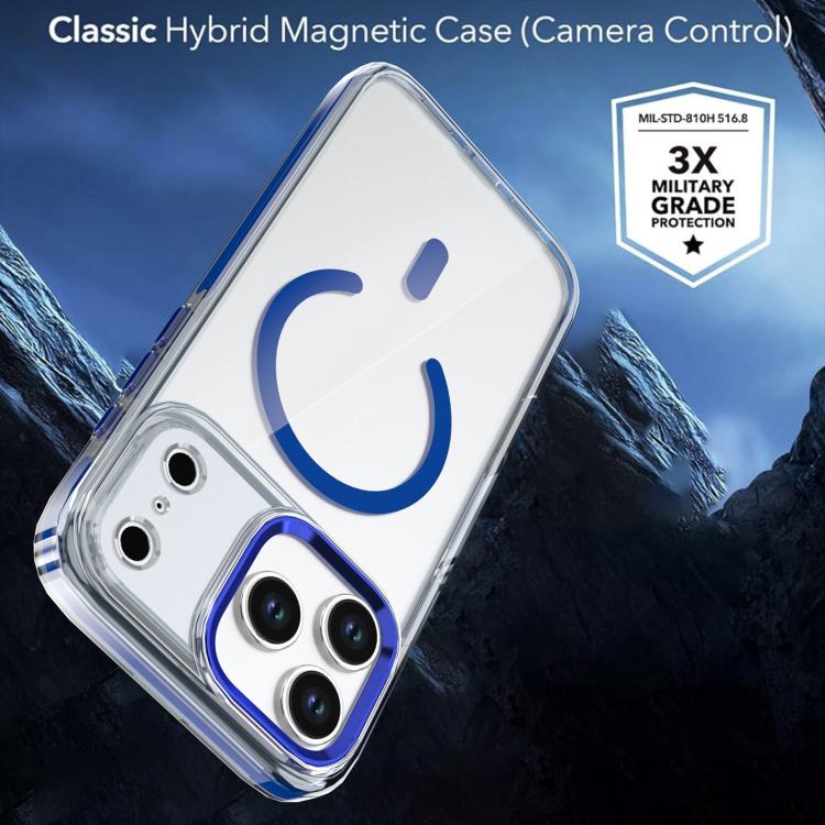 For iPhone 17 Pro Qicai Two-color Transparent Magnetic Phone Case
