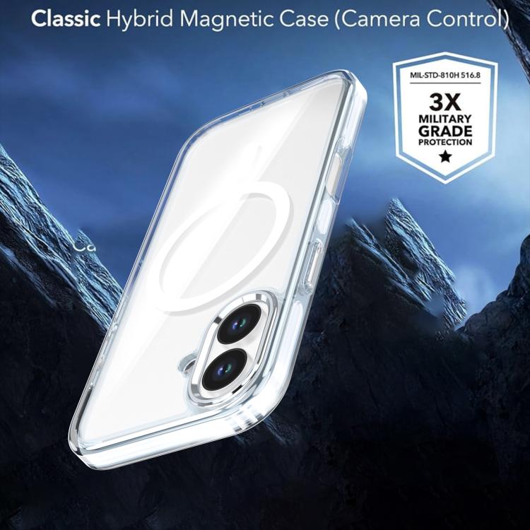 For iPhone 17 Qicai Two-color Transparent Magnetic Phone Case