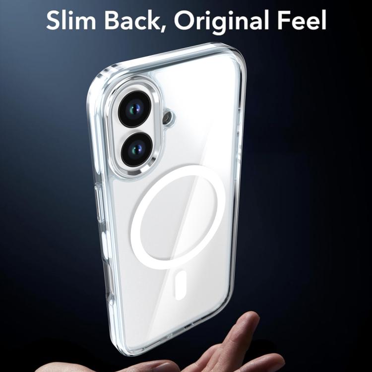For iPhone 17 Qicai Two-color Transparent Magnetic Phone Case