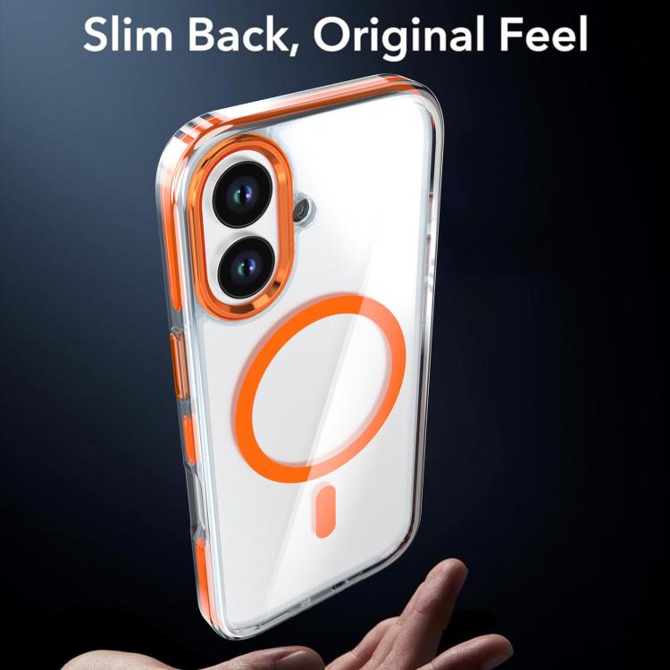 For iPhone 17 Qicai Two-color Transparent Magnetic Phone Case