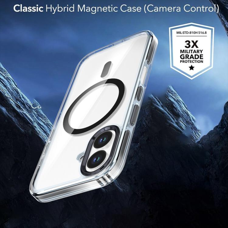 For iPhone 17 Qicai Two-color Transparent Magnetic Phone Case