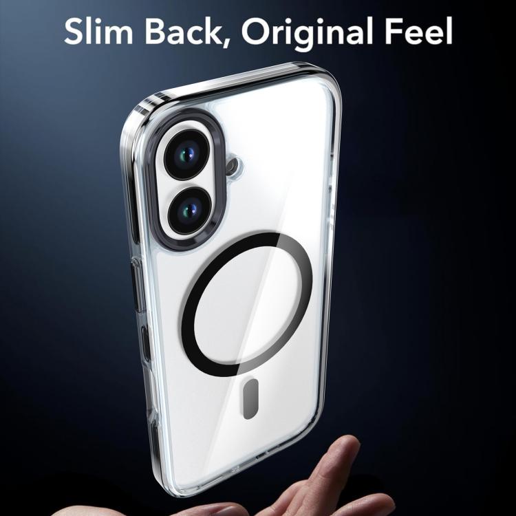 For iPhone 17 Qicai Two-color Transparent Magnetic Phone Case