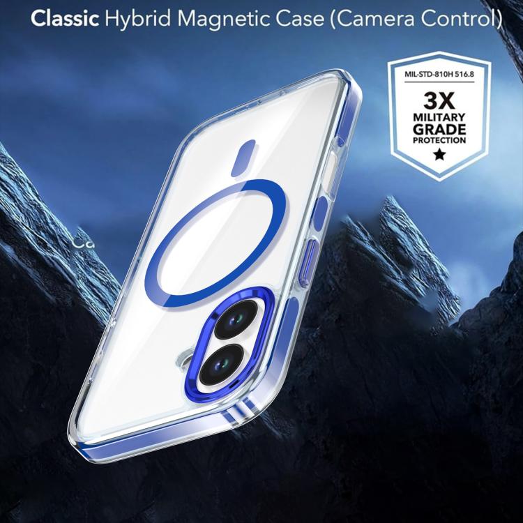 For iPhone 17 Qicai Two-color Transparent Magnetic Phone Case