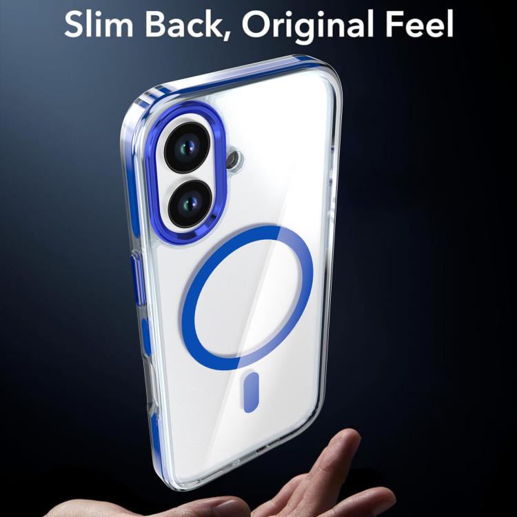 For iPhone 17 Qicai Two-color Transparent Magnetic Phone Case