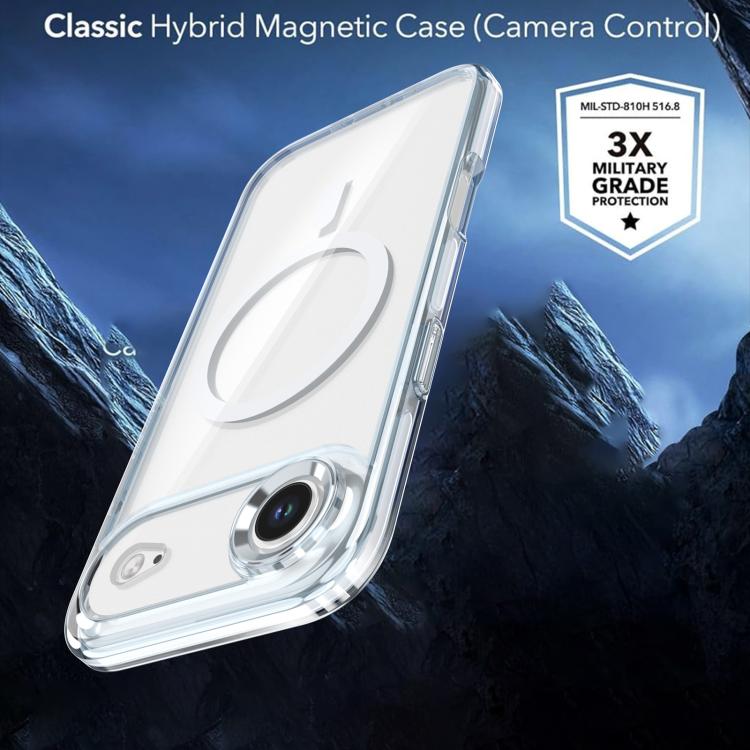 For iPhone Air Qicai Two-color Transparent Magnetic Phone Case