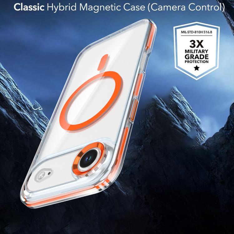 For iPhone Air Qicai Two-color Transparent Magnetic Phone Case