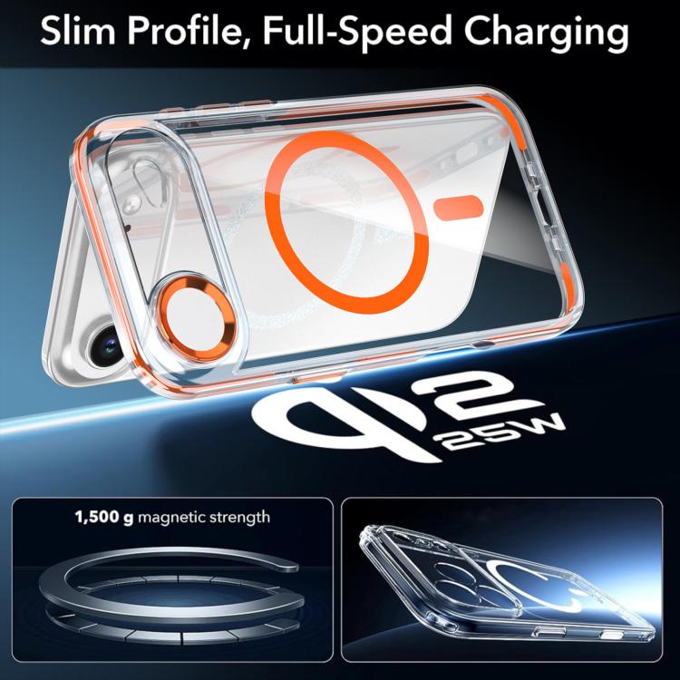 For iPhone Air Qicai Two-color Transparent Magnetic Phone Case