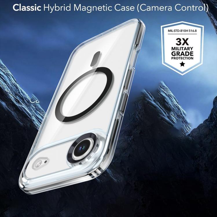 For iPhone Air Qicai Two-color Transparent Magnetic Phone Case