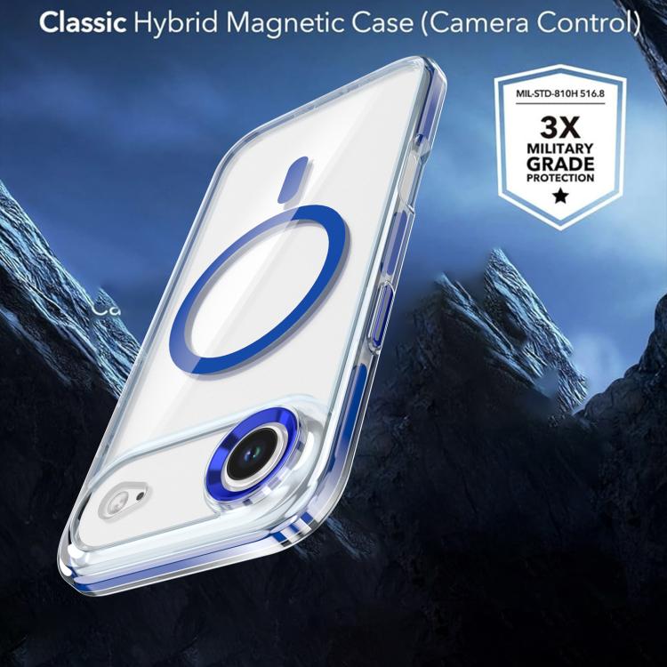 For iPhone Air Qicai Two-color Transparent Magnetic Phone Case