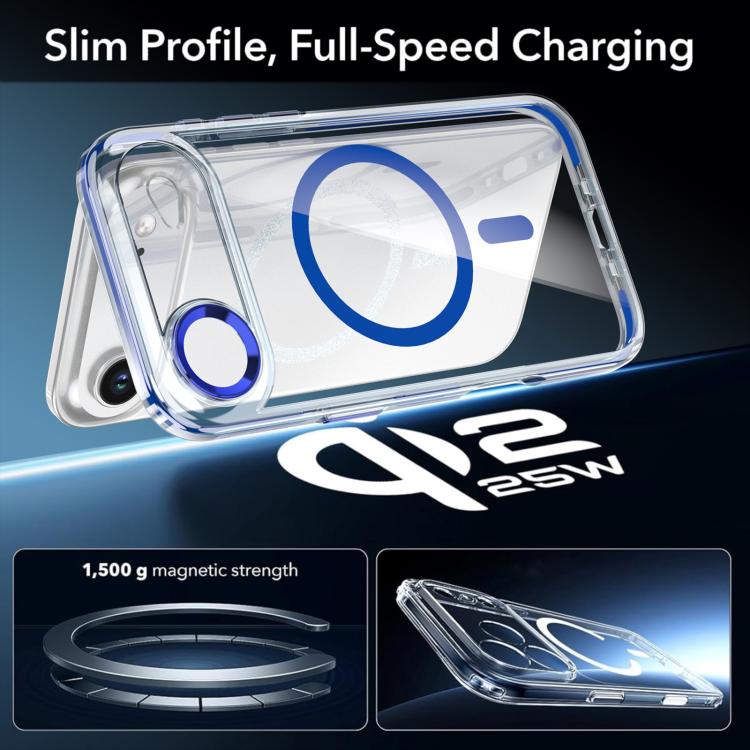 For iPhone Air Qicai Two-color Transparent Magnetic Phone Case