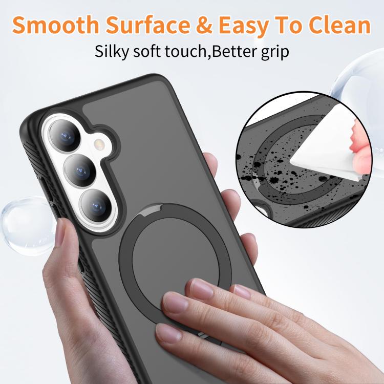 For Samsung Galaxy S26+ 5G Magnetic 360 Rotating Stand Airbag Shockproof Phone Case
