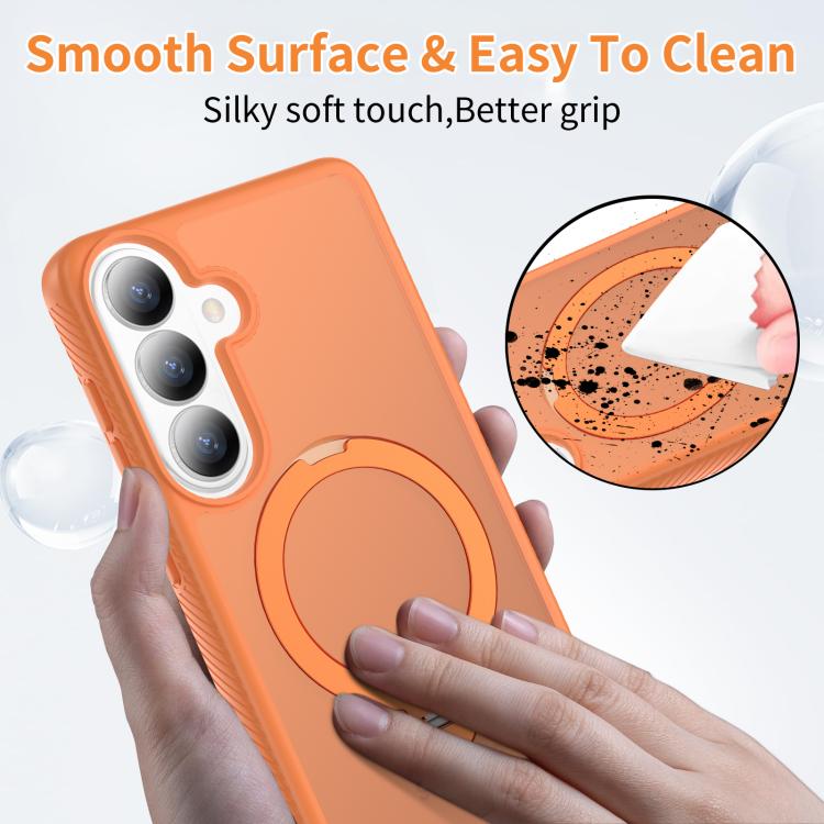 For Samsung Galaxy S26+ 5G Magnetic 360 Rotating Stand Airbag Shockproof Phone Case