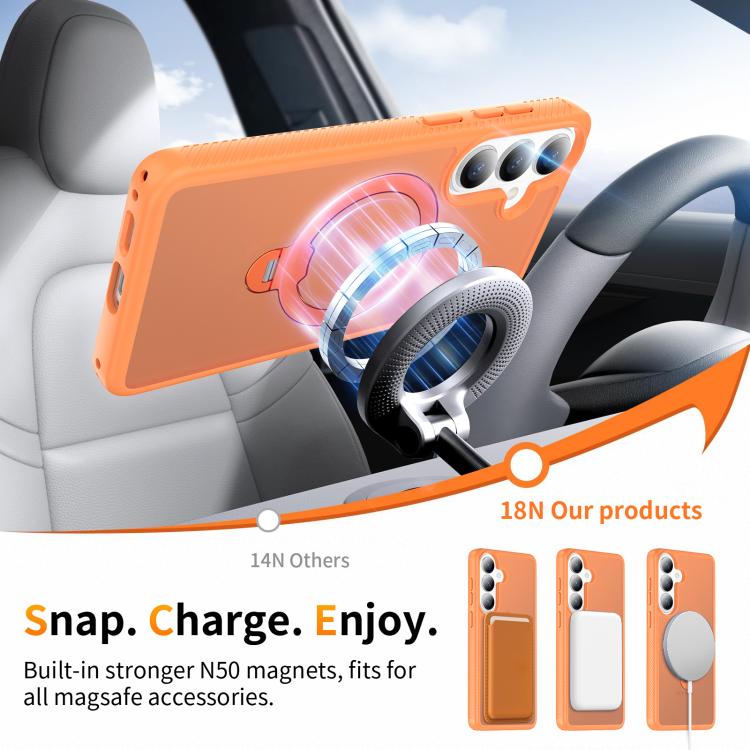 For Samsung Galaxy S26+ 5G Magnetic 360 Rotating Stand Airbag Shockproof Phone Case