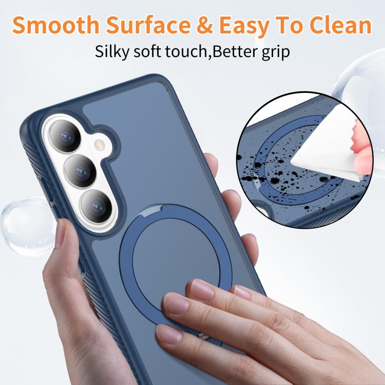 For Samsung Galaxy S26+ 5G Magnetic 360 Rotating Stand Airbag Shockproof Phone Case