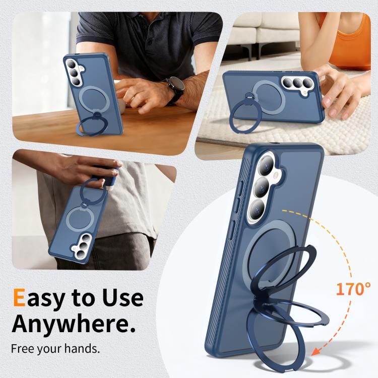 For Samsung Galaxy S26+ 5G Magnetic 360 Rotating Stand Airbag Shockproof Phone Case