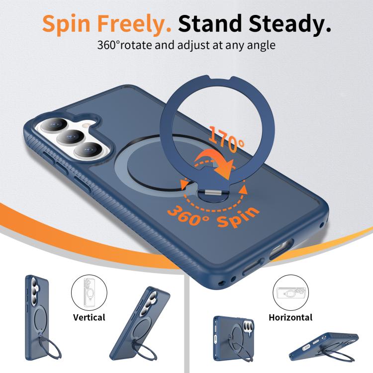 For Samsung Galaxy S26+ 5G Magnetic 360 Rotating Stand Airbag Shockproof Phone Case