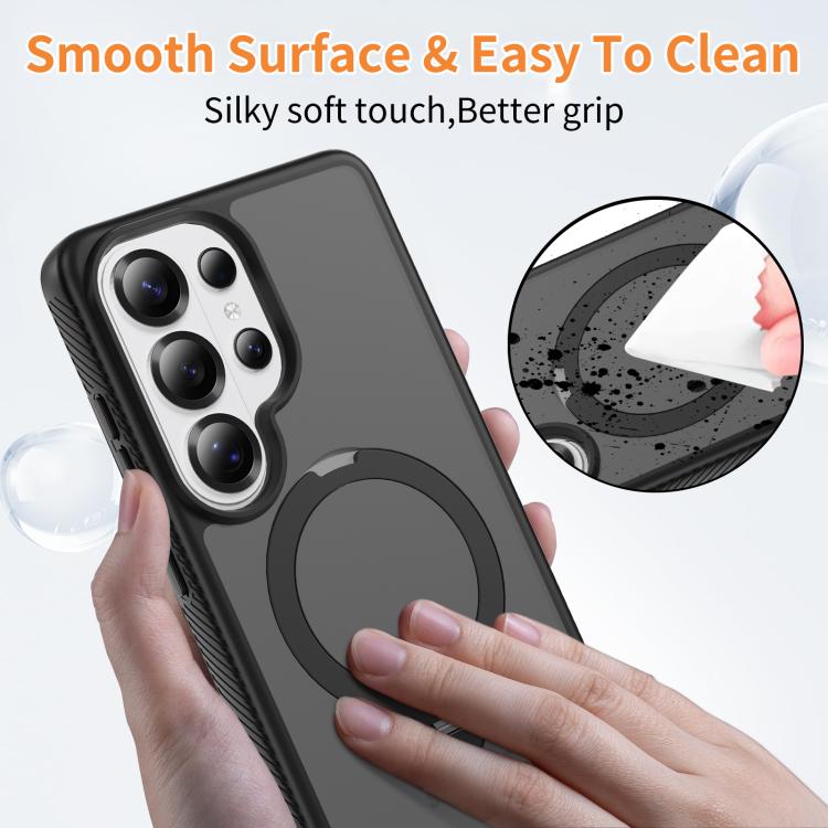 For Samsung Galaxy S26 Ultra 5G Magnetic 360 Rotating Stand Airbag Shockproof Phone Case