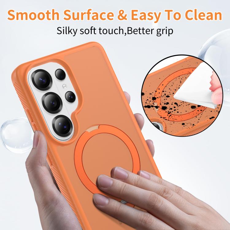For Samsung Galaxy S26 Ultra 5G Magnetic 360 Rotating Stand Airbag Shockproof Phone Case