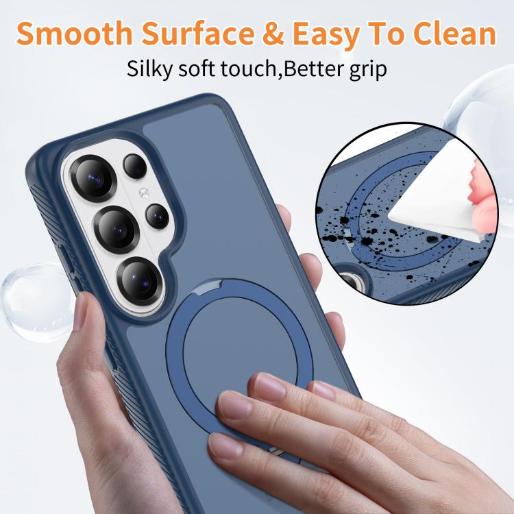 For Samsung Galaxy S26 Ultra 5G Magnetic 360 Rotating Stand Airbag Shockproof Phone Case