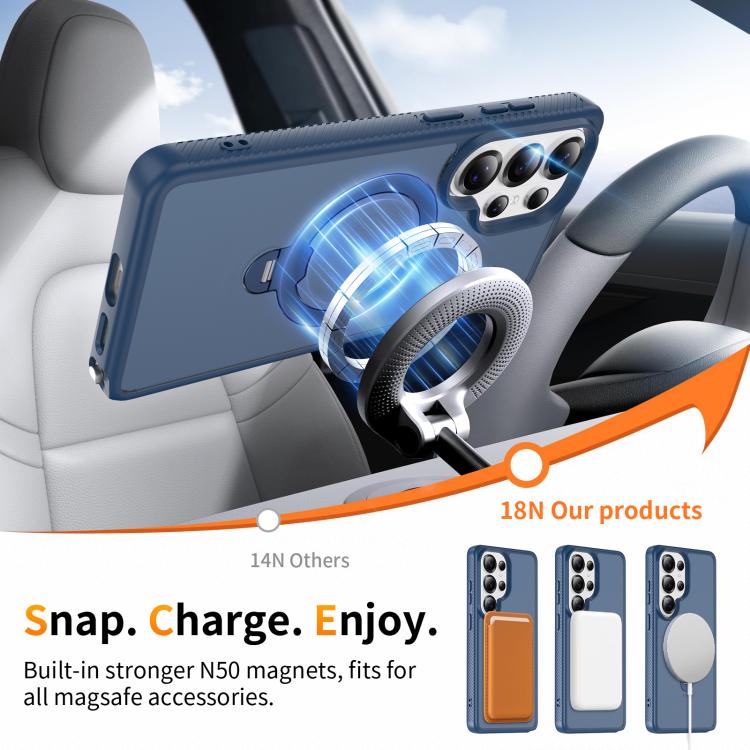 For Samsung Galaxy S26 Ultra 5G Magnetic 360 Rotating Stand Airbag Shockproof Phone Case