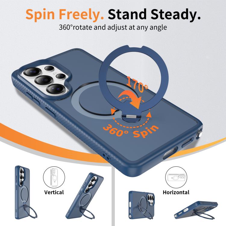 For Samsung Galaxy S26 Ultra 5G Magnetic 360 Rotating Stand Airbag Shockproof Phone Case