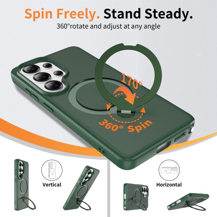 For Samsung Galaxy S26 Ultra 5G Magnetic 360 Rotating Stand Airbag Shockproof Phone Case