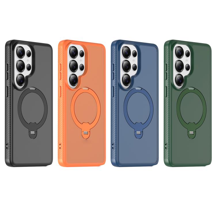 For Samsung Galaxy S26 Ultra 5G Magnetic 360 Rotating Stand Airbag Shockproof Phone Case