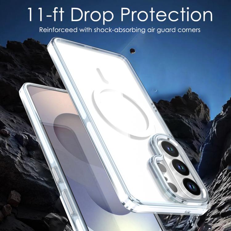 For Samsung Galaxy S26 Ultra 5G Qicai Two-color Transparent Magnetic Phone Case