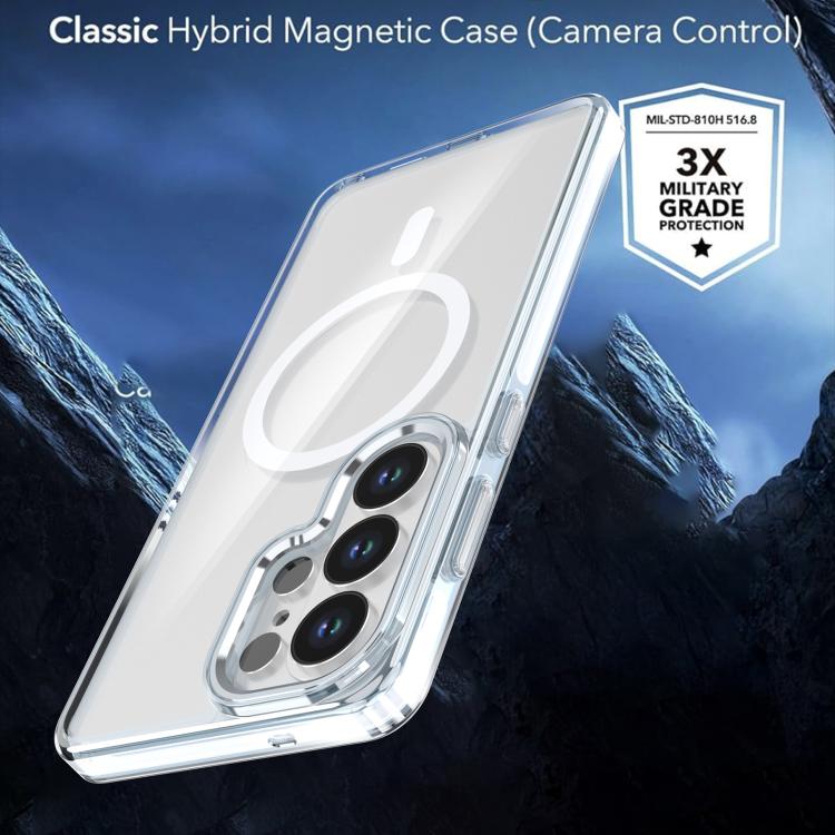 For Samsung Galaxy S26 Ultra 5G Qicai Two-color Transparent Magnetic Phone Case
