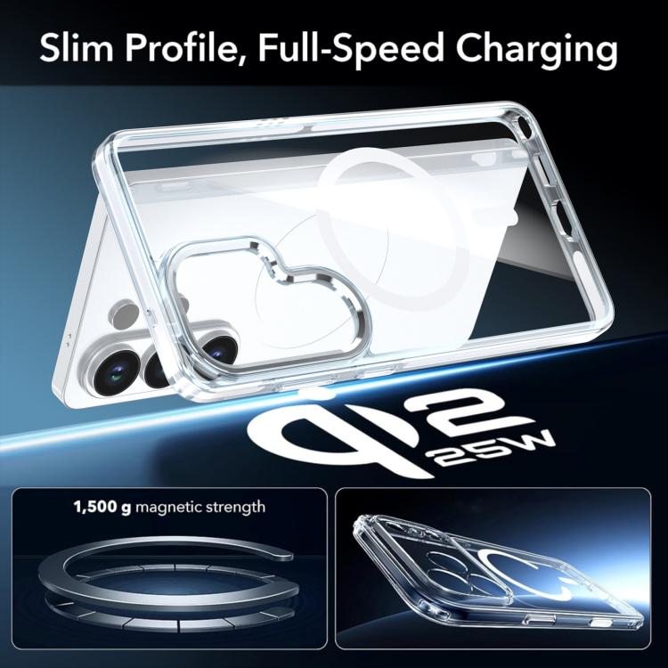 For Samsung Galaxy S26 Ultra 5G Qicai Two-color Transparent Magnetic Phone Case