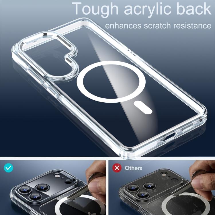 For Samsung Galaxy S26 Ultra 5G Qicai Two-color Transparent Magnetic Phone Case