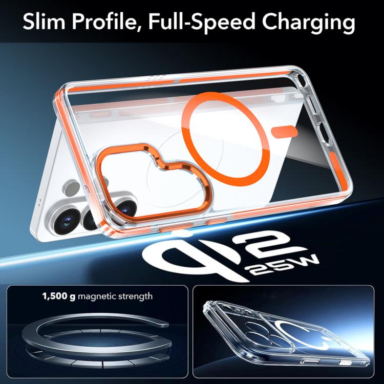 For Samsung Galaxy S26 Ultra 5G Qicai Two-color Transparent Magnetic Phone Case