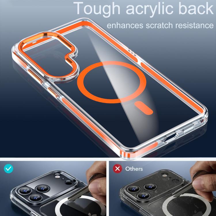 For Samsung Galaxy S26 Ultra 5G Qicai Two-color Transparent Magnetic Phone Case