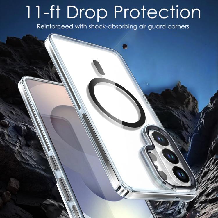 For Samsung Galaxy S26 Ultra 5G Qicai Two-color Transparent Magnetic Phone Case