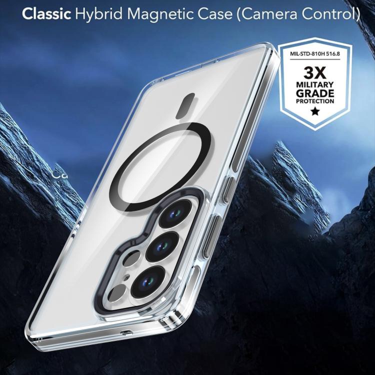 For Samsung Galaxy S26 Ultra 5G Qicai Two-color Transparent Magnetic Phone Case