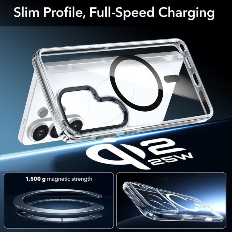 For Samsung Galaxy S26 Ultra 5G Qicai Two-color Transparent Magnetic Phone Case