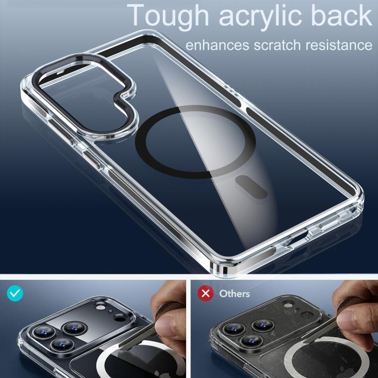 For Samsung Galaxy S26 Ultra 5G Qicai Two-color Transparent Magnetic Phone Case