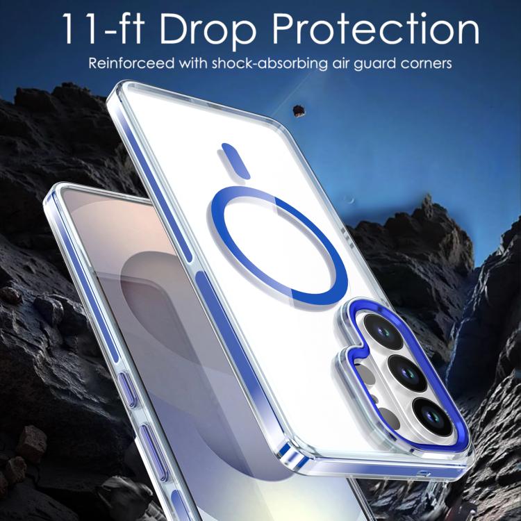 For Samsung Galaxy S26 Ultra 5G Qicai Two-color Transparent Magnetic Phone Case