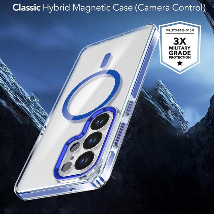 For Samsung Galaxy S26 Ultra 5G Qicai Two-color Transparent Magnetic Phone Case