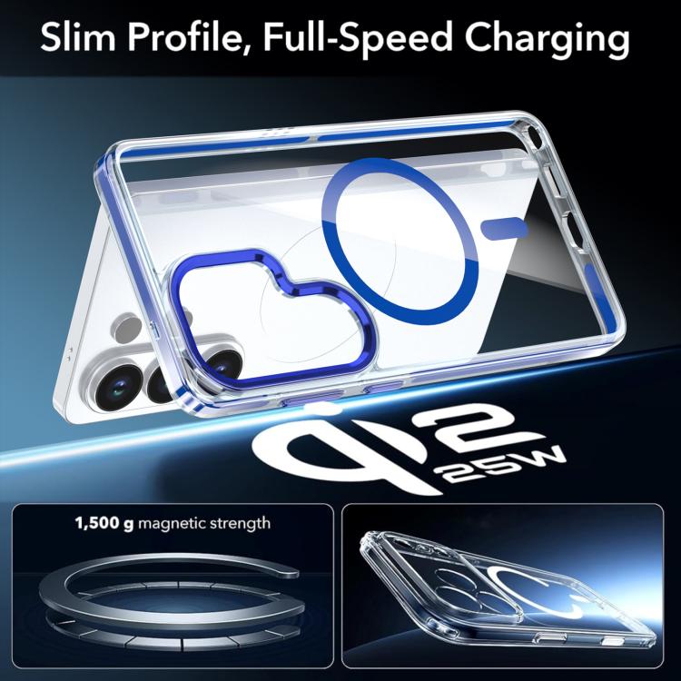 For Samsung Galaxy S26 Ultra 5G Qicai Two-color Transparent Magnetic Phone Case