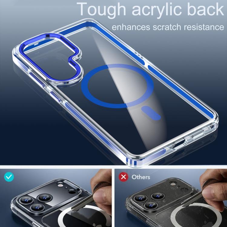 For Samsung Galaxy S26 Ultra 5G Qicai Two-color Transparent Magnetic Phone Case