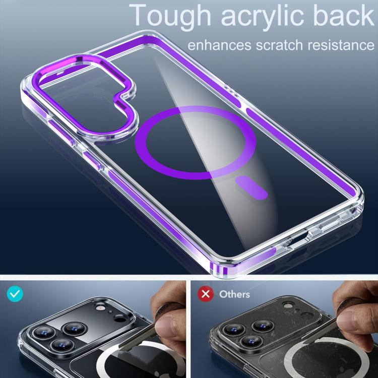 For Samsung Galaxy S26 Ultra 5G Qicai Two-color Transparent Magnetic Phone Case