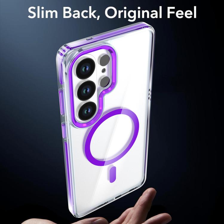 For Samsung Galaxy S26 Ultra 5G Qicai Two-color Transparent Magnetic Phone Case
