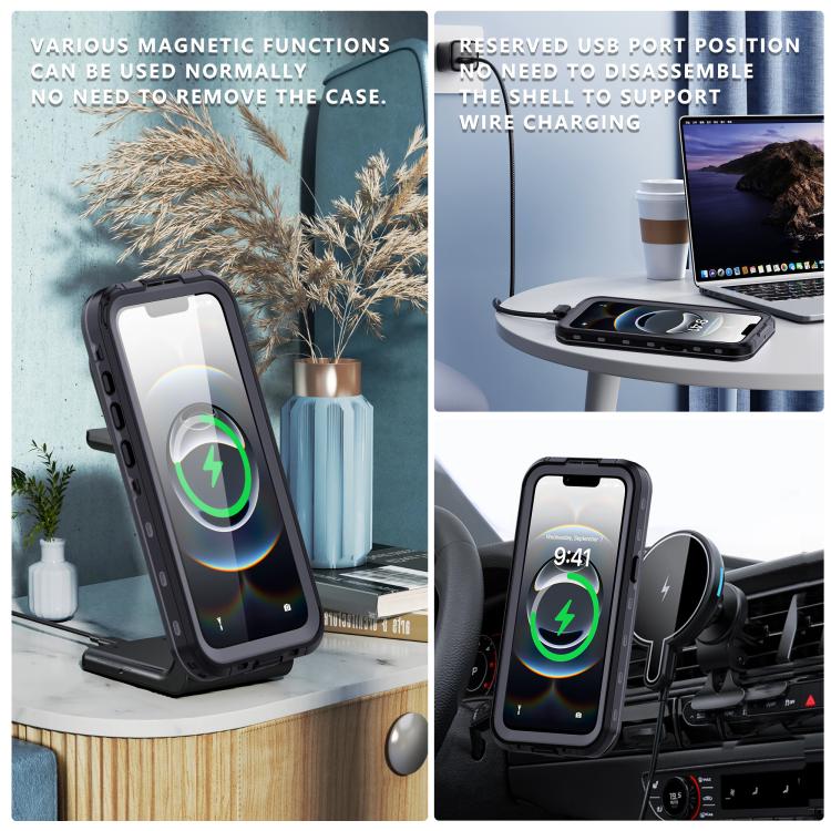 For iPhone 17e / 16e RedPepper A Style Magnetic Rugged Phone Case - Black