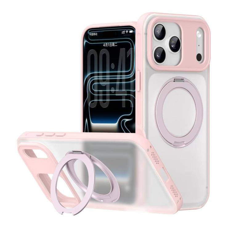 For iPhone 17 Pro Max Alpha-style Rotating Bracket Magnetic Phone Case