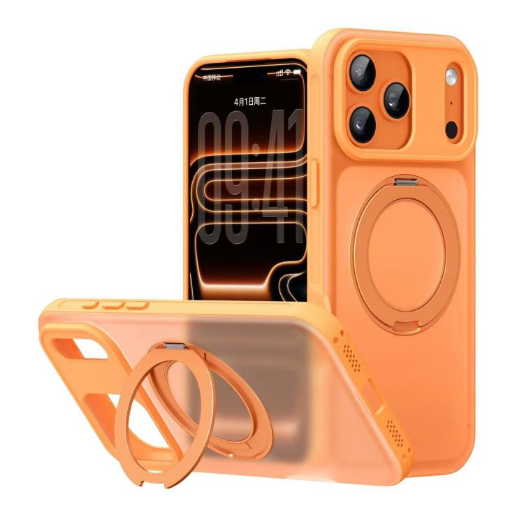 For iPhone 17 Pro Alpha-style Rotating Bracket Magnetic Phone Case